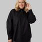 WOMEN'S OVERSIZED COTTON LONG SLEEVE BUTTON-UP
