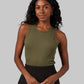 WOMEN'S SOFT RIB HIGH NECK TANK