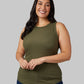 WOMEN'S SOFT RIB HIGH NECK TANK