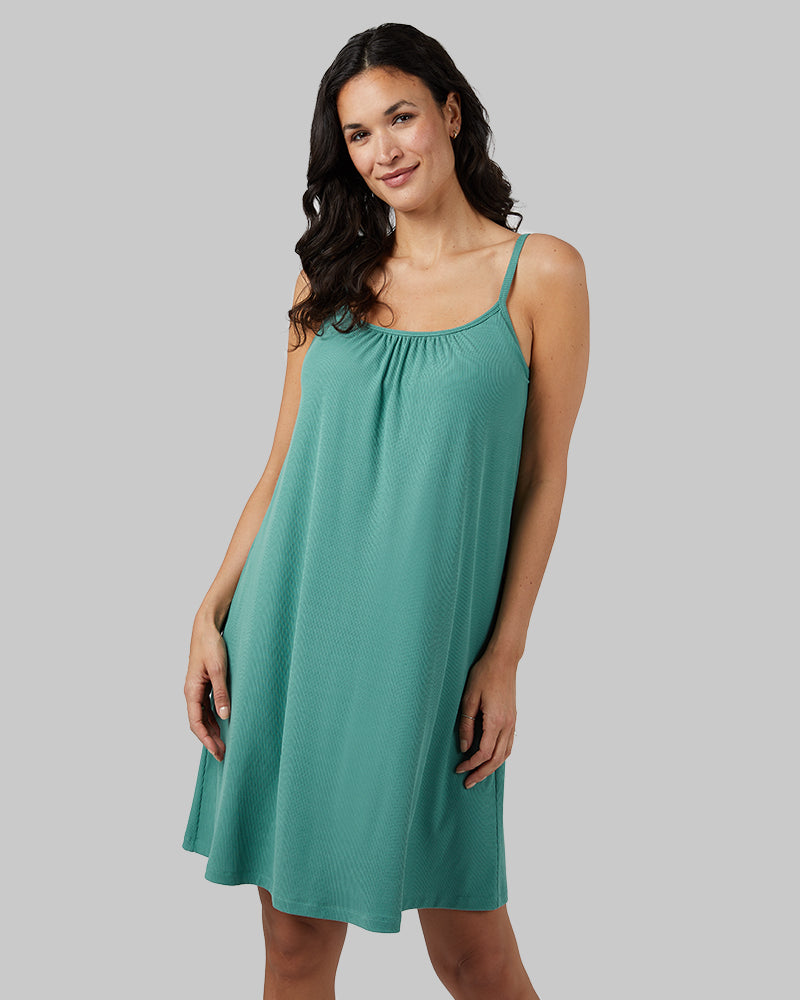 WOMEN'S SOFT RIB FLOWY BRA DRESS