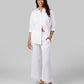 WOMEN'S SOFT GAUZE OVERSIZED LONG SLEEVE BUTTON-UP