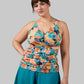 WOMEN'S FITTED RUCHED SWIM TANKINI