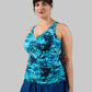 WOMEN'S FITTED RUCHED SWIM TANKINI