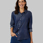 WOMEN'S CHAMBRAY LONG SLEEVE BUTTON-UP