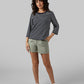 WOMEN'S LUXE KNIT 3/4 SLEEVE T-SHIRT
