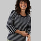 WOMEN'S LUXE KNIT 3/4 SLEEVE T-SHIRT