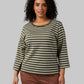 WOMEN'S LUXE KNIT 3/4 SLEEVE T-SHIRT