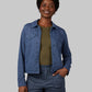 WOMEN'S MINI KNIT TWILL TRUCKER JACKET