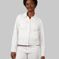 WOMEN'S MINI KNIT TWILL TRUCKER JACKET