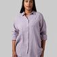 WOMEN'S SOFT GAUZE OVERSIZED LONG SLEEVE BUTTON-UP