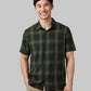 MEN'S CASUAL SHORT SLEEVE PLAID BUTTON-UP
