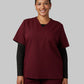 WOMEN'S CHEST POCKET V-NECK SCRUB TOP