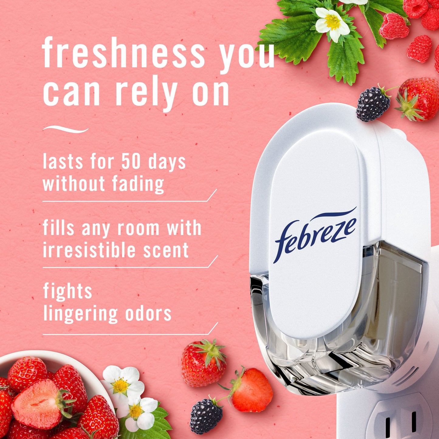 Febreze Plug Air Freshener, Gain Original + Berry & Bramble, 5 refills, 4.35 fl. oz.