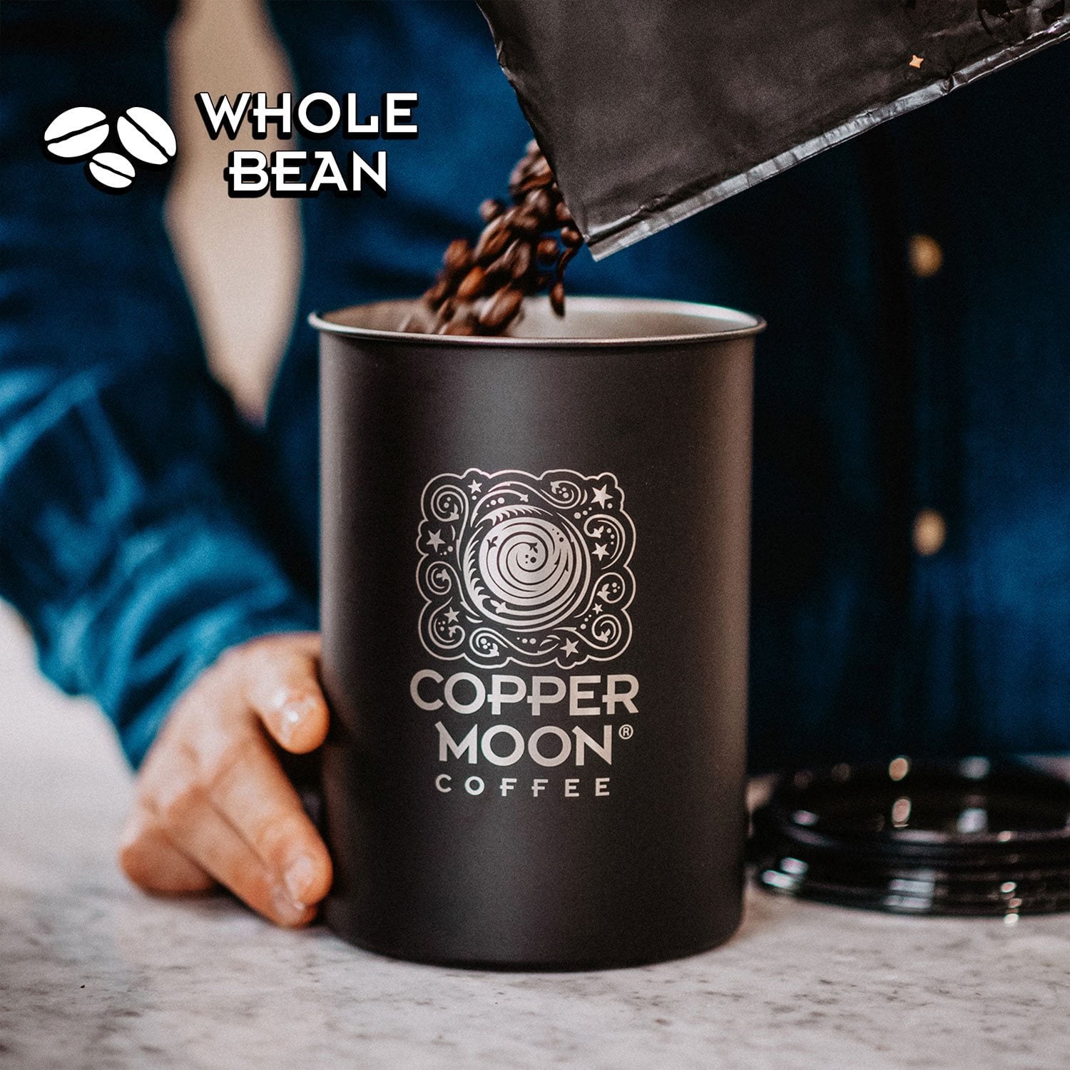 Copper Moon Coffee Dark Roast Whole Bean Coffee, Sumatra Blend, 32 oz.