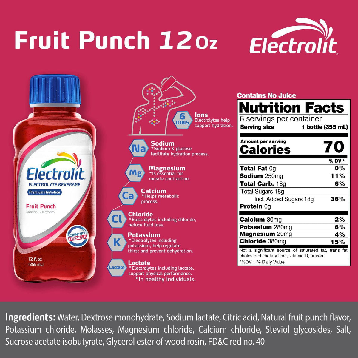Electrolit Premium Hydration, Variety Pack, 12 fl. oz., 15 pk.