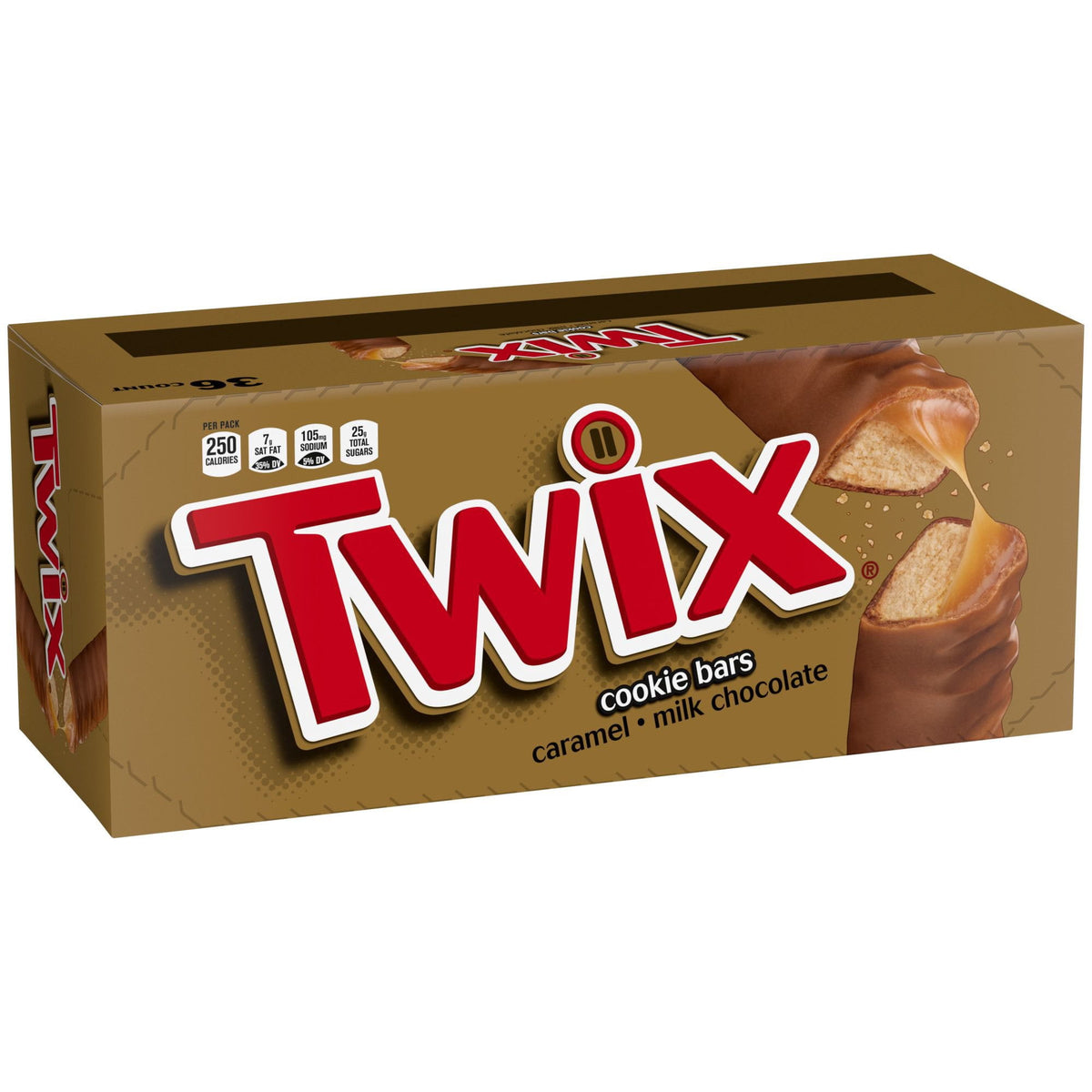 Twix Caramel Cookie Chocolate Candy Bars, Full Size, 1.79 oz., 36 pk.