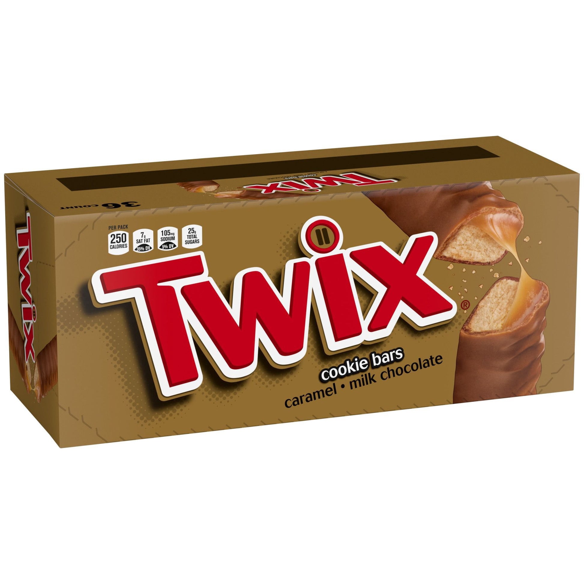 Twix Caramel Cookie Chocolate Candy Bars, Full Size, 1.79 oz., 36 pk.