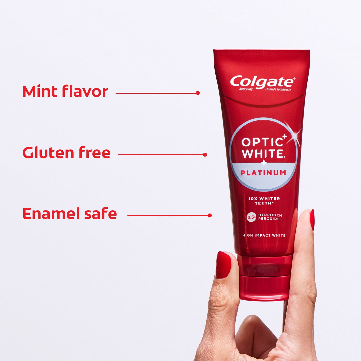 Colgate Optic White Platinum Teeth Whitening Toothpaste, 4.1 oz., 4 pk.