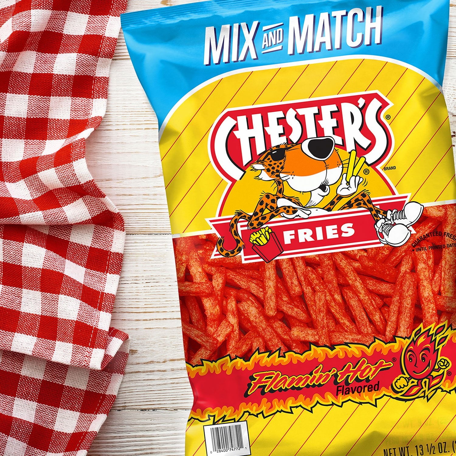 Chester's Fries Flamin' Hot Corn & Potato Snacks, 13.5 oz.
