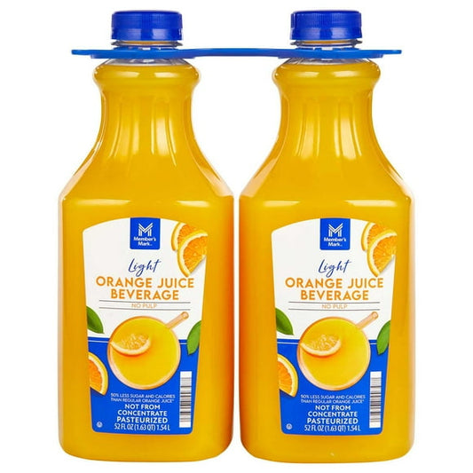 Member's Mark Light Orange Juice Beverage, 52 fl. oz., 2 pk.