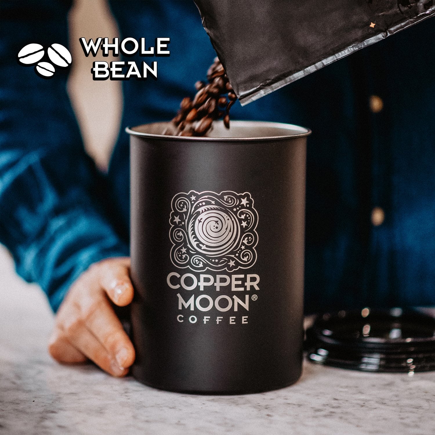 Copper Moon Coffee Light Roast Whole Bean Coffee, Ethiopian Blend, 32 oz.