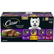 Cesar Classic Loaf in Sauce Wet Dog Food Variety Pack, 3.5 oz., 48 ct.