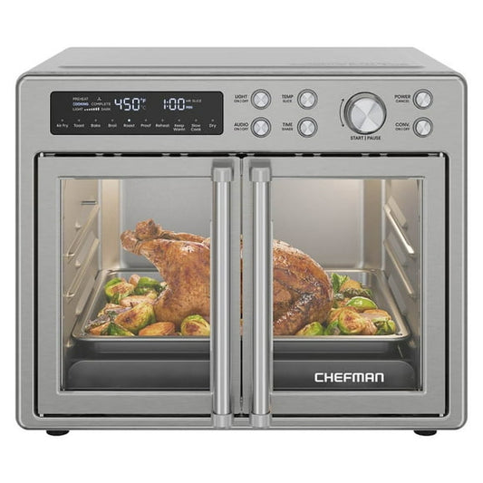 Chefman 10-in-1 Stainless Steel French Door Toaster Oven Air Fryer
