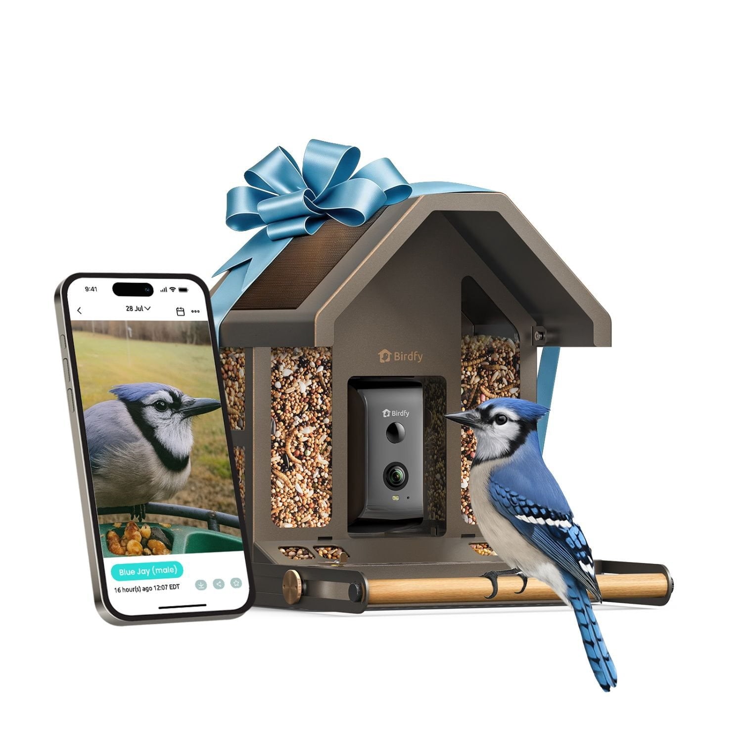 Birdfy Smart Metal Bird Feeder with Built-in Solar Panel and AI Camera