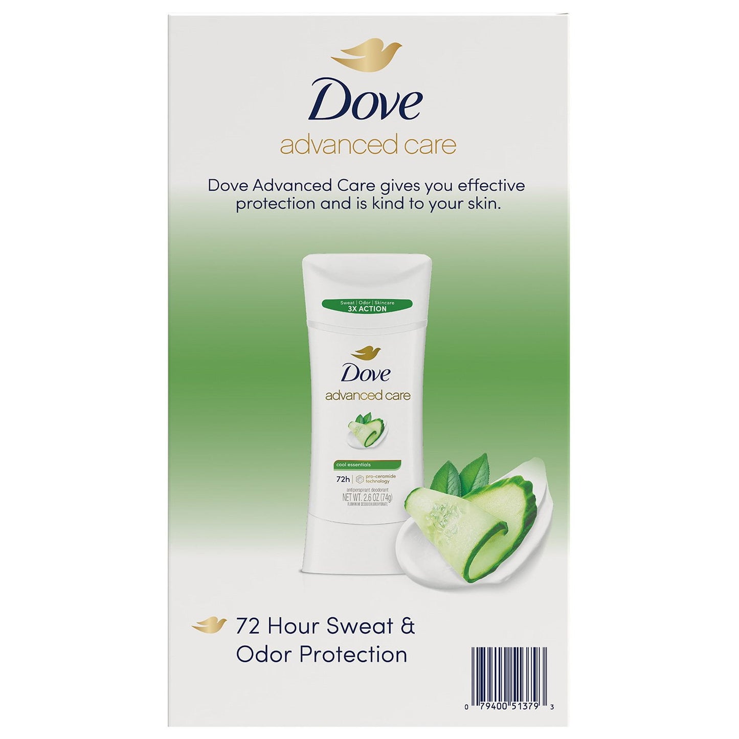 Dove Advanced Care Antiperspirant Deodorant, 2.6 oz., 4 pk.