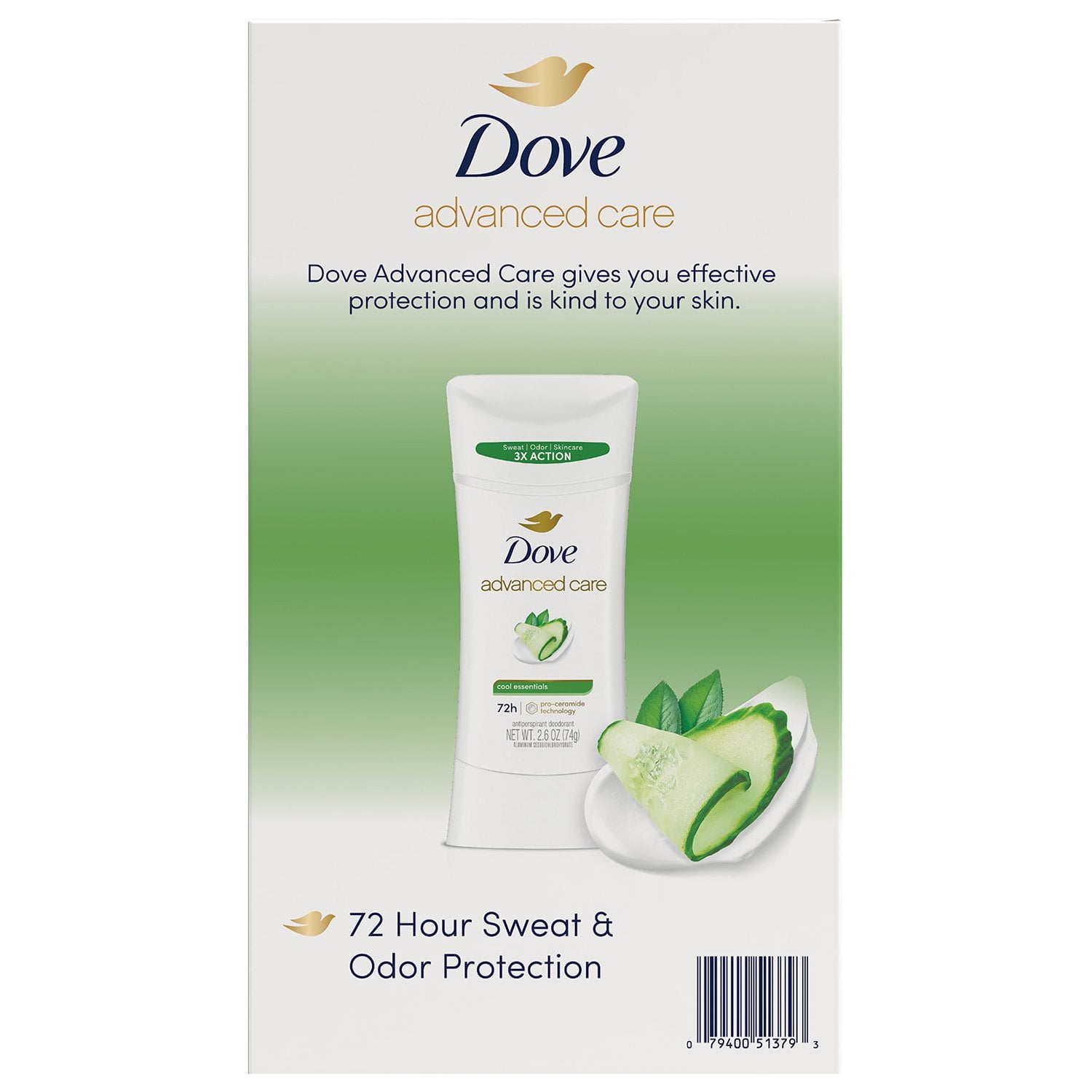 Dove Advanced Care Antiperspirant Deodorant, 2.6 oz., 4 pk.