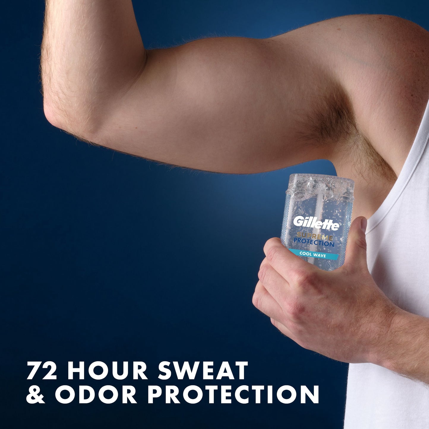 Gillette Supreme Maximum Strength Protection Men's Deodorant Clear Gel Antiperspirant, Cool Wave, 3.8 oz., 5 pk.