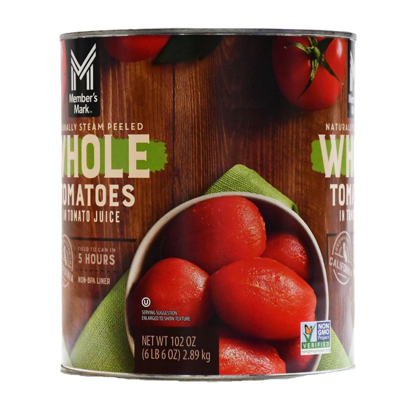 Member's Mark Whole Peeled Tomatoes In Tomato Juice, 102 oz.
