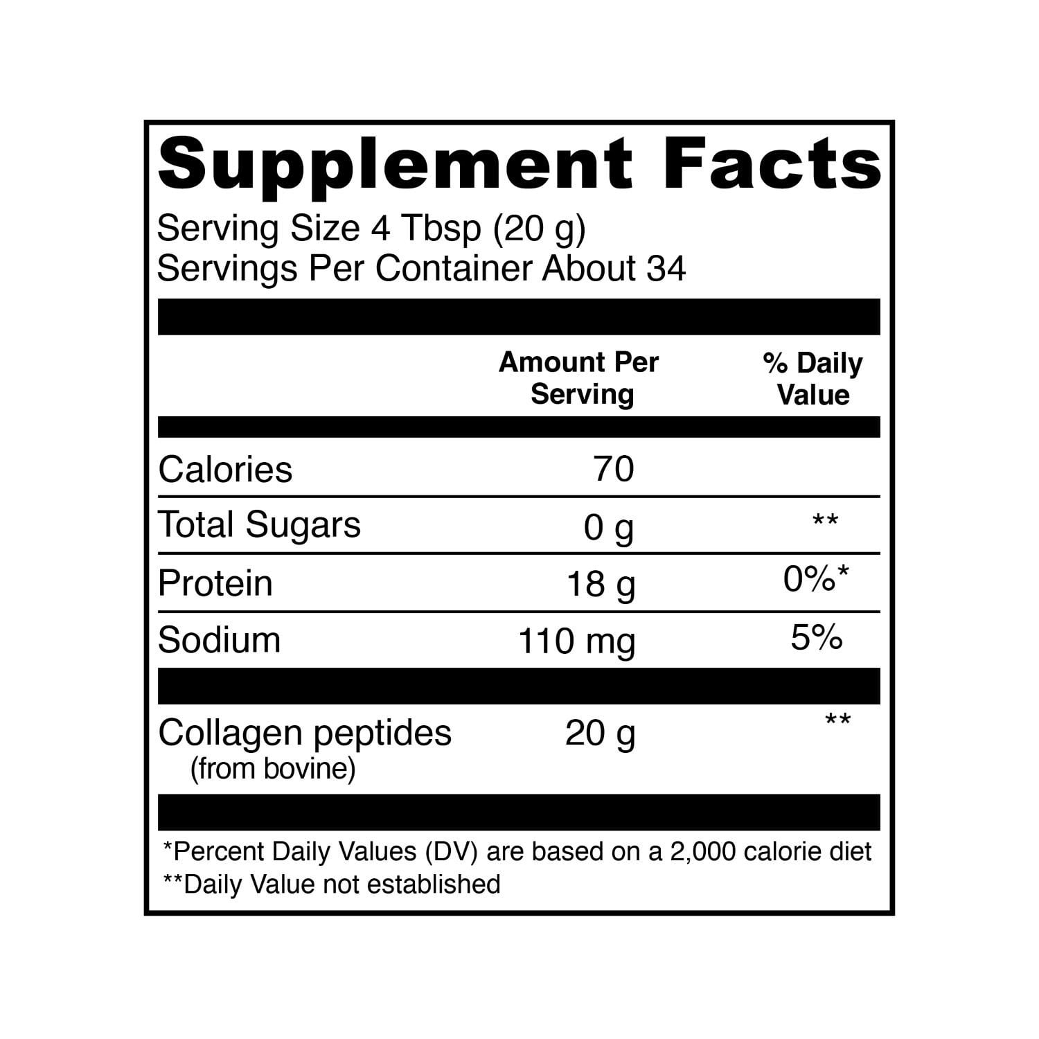 Vital Proteins Collagen Peptides Powder, Unflavored, 1.5 lbs.
