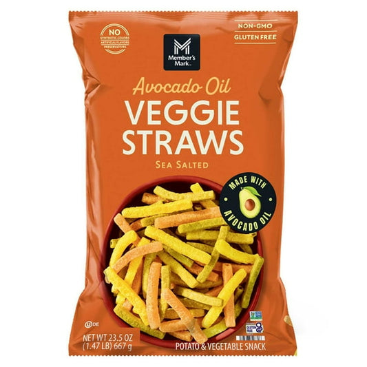 Member's Mark Avocado Oil Veggie Straw Sea Salt, 23.5 oz.