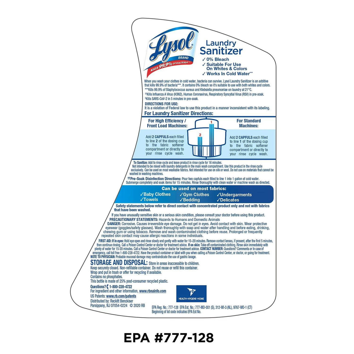 Lysol Laundry Sanitizer Additive, Crisp Linen 150 fl. oz.