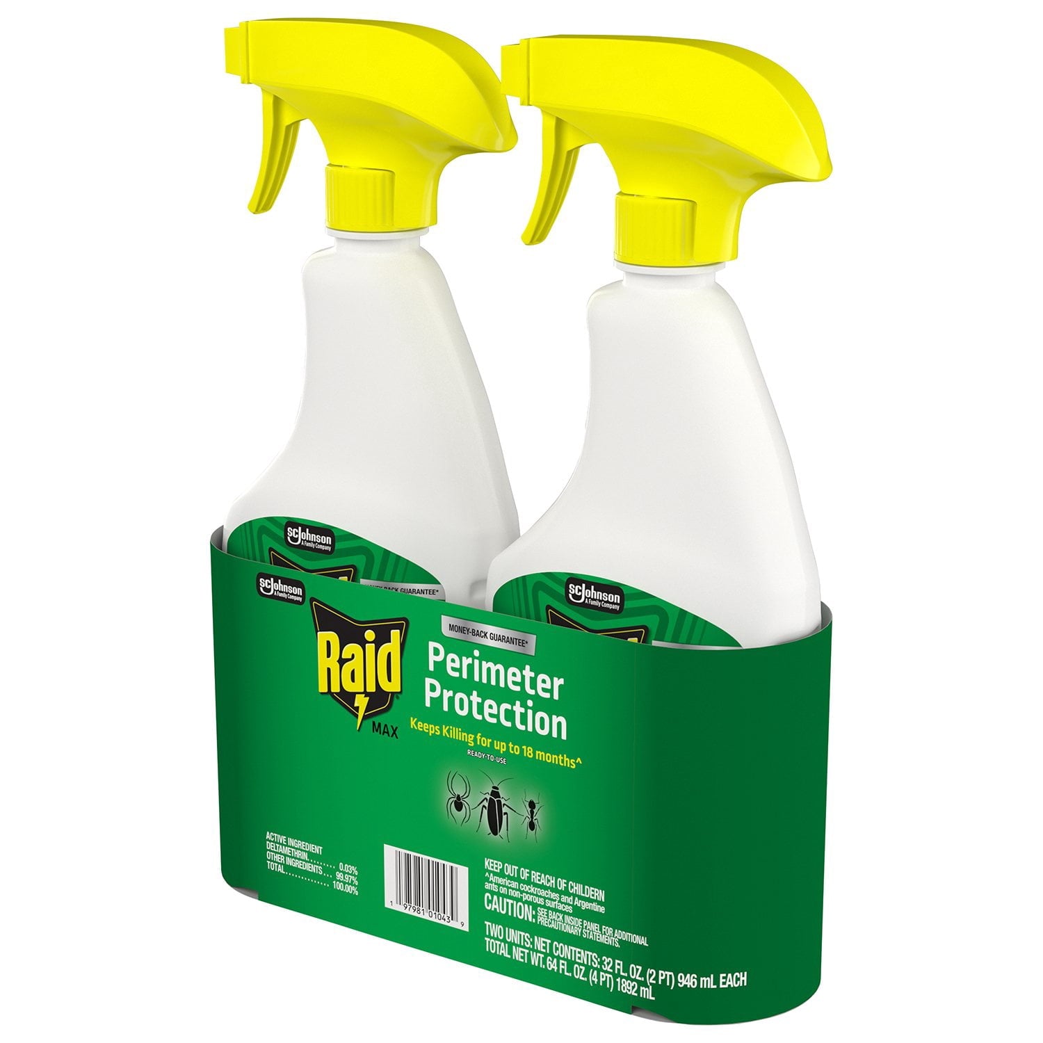 Raid Outdoor Perimeter Protection, 32oz, 2 Pack
