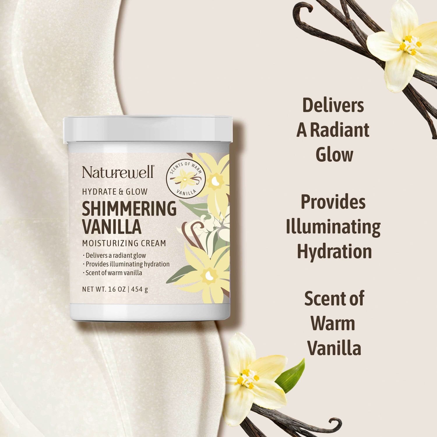 NatureWell Shimmering Moisturizing Cream, 16 oz., 2 pk.