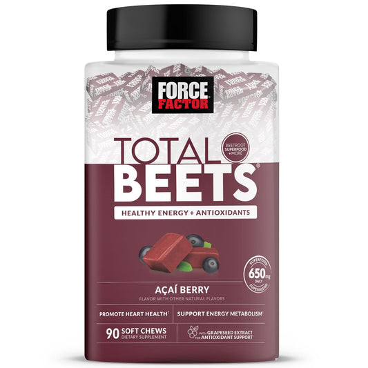 Force Factor Total Beets Soft Chews, Açai Berry, 90 ct.