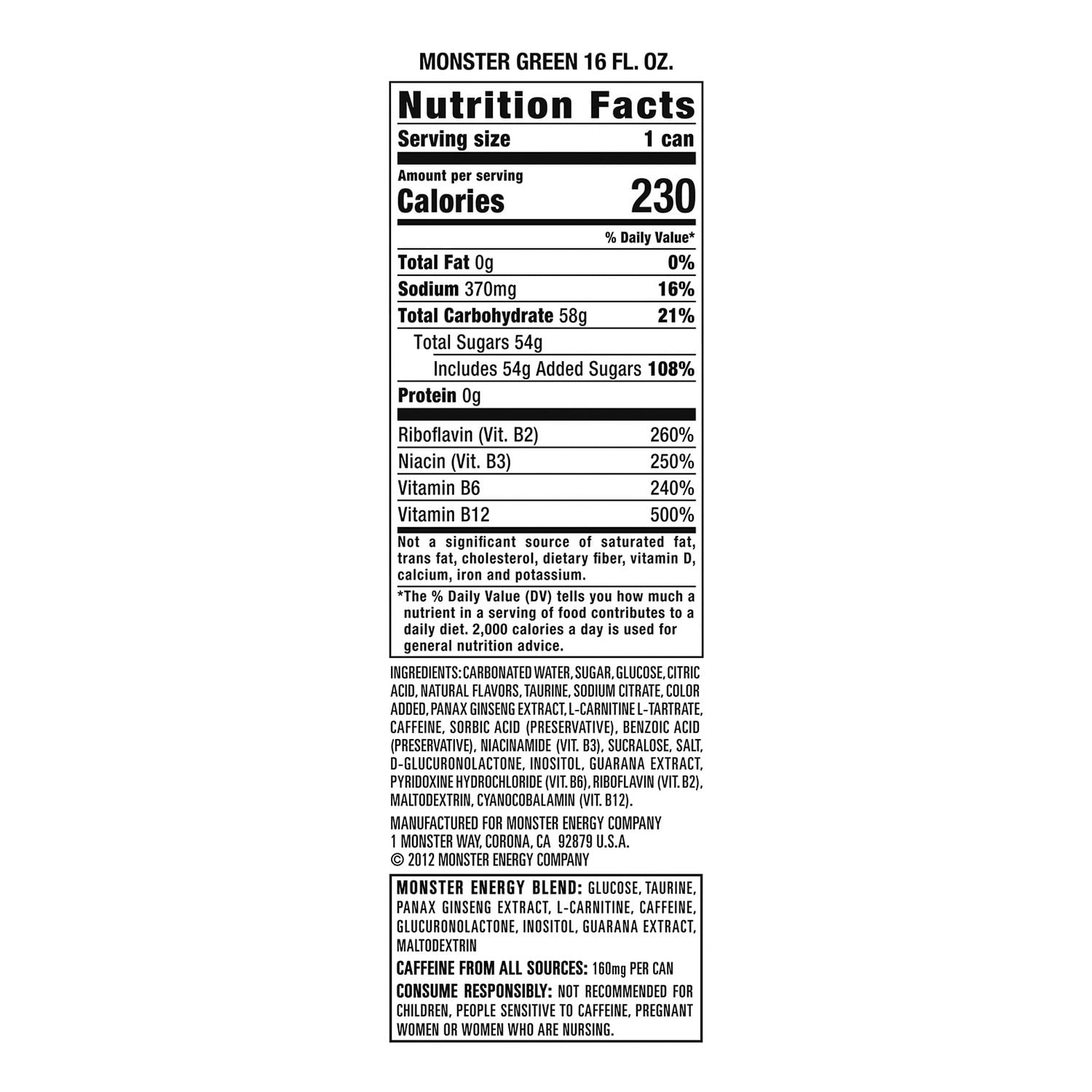 Monster Energy Original 16 fl. oz., 24 pk.