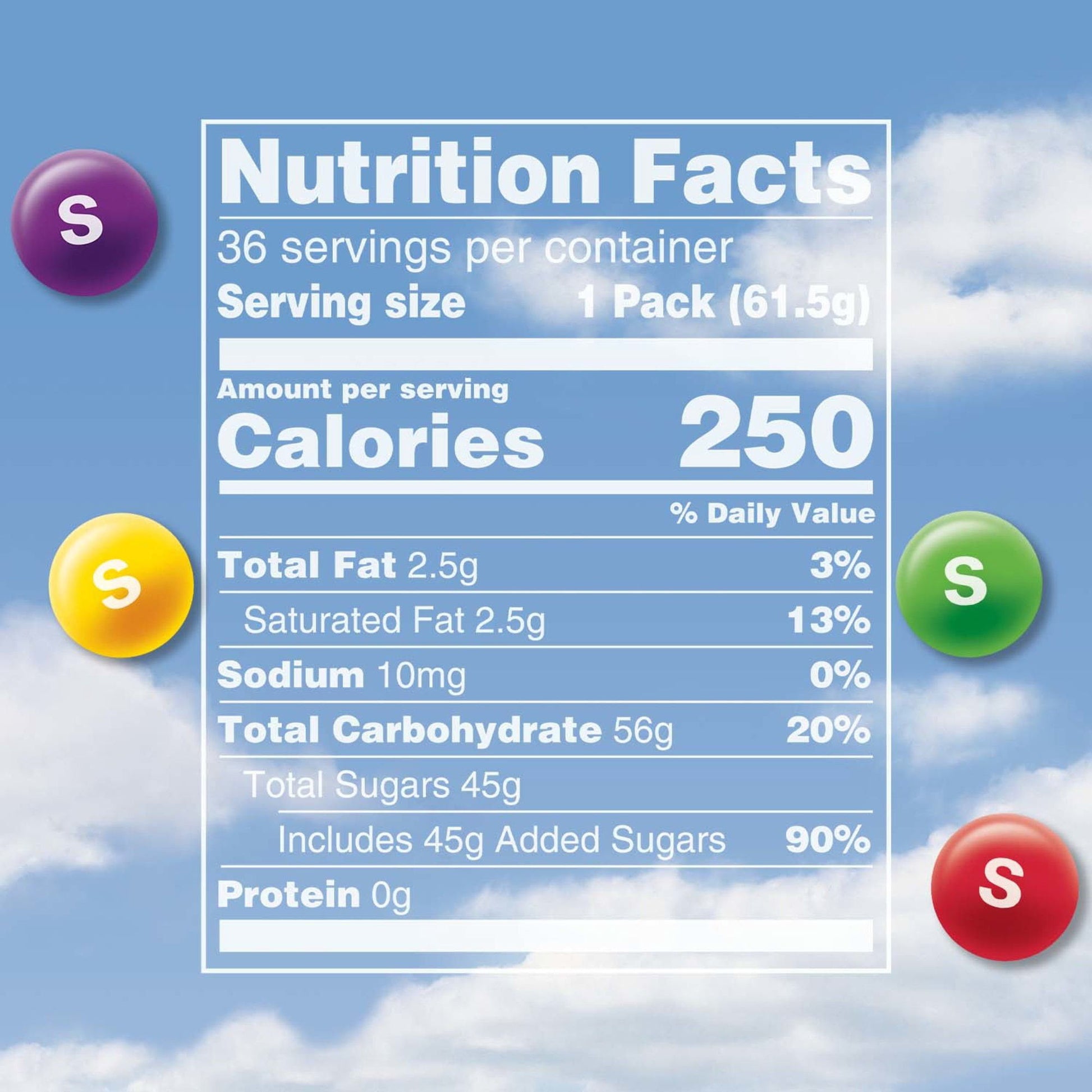 Skittles Original Fruity Chewy Candy, Full Size, 2.17 oz., 36 pk.