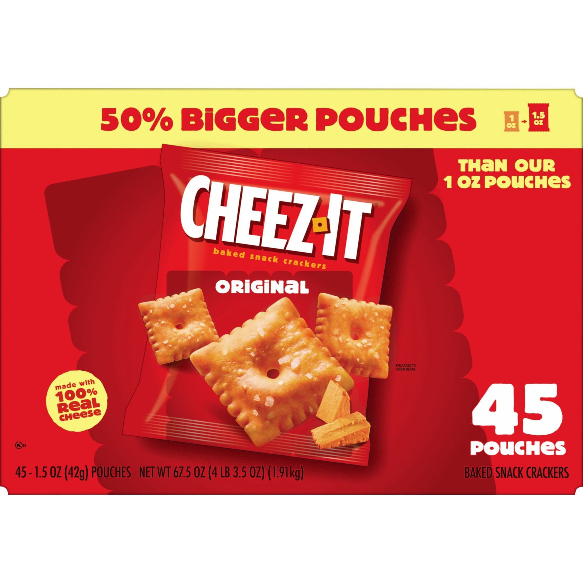Cheez-It Original Baked Snack Crackers, 1.5 oz., 45 pk.