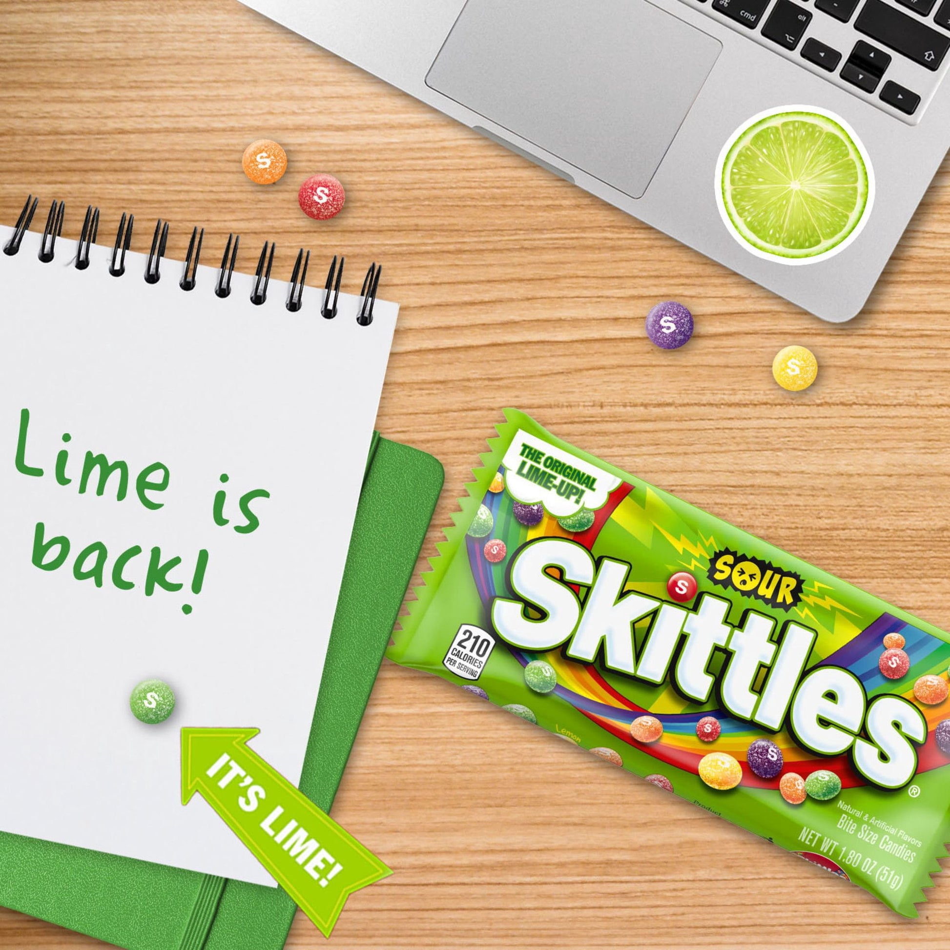 Skittles Sour Fruity Chewy Candy, Full Size, 1.8 oz., 24 pk.