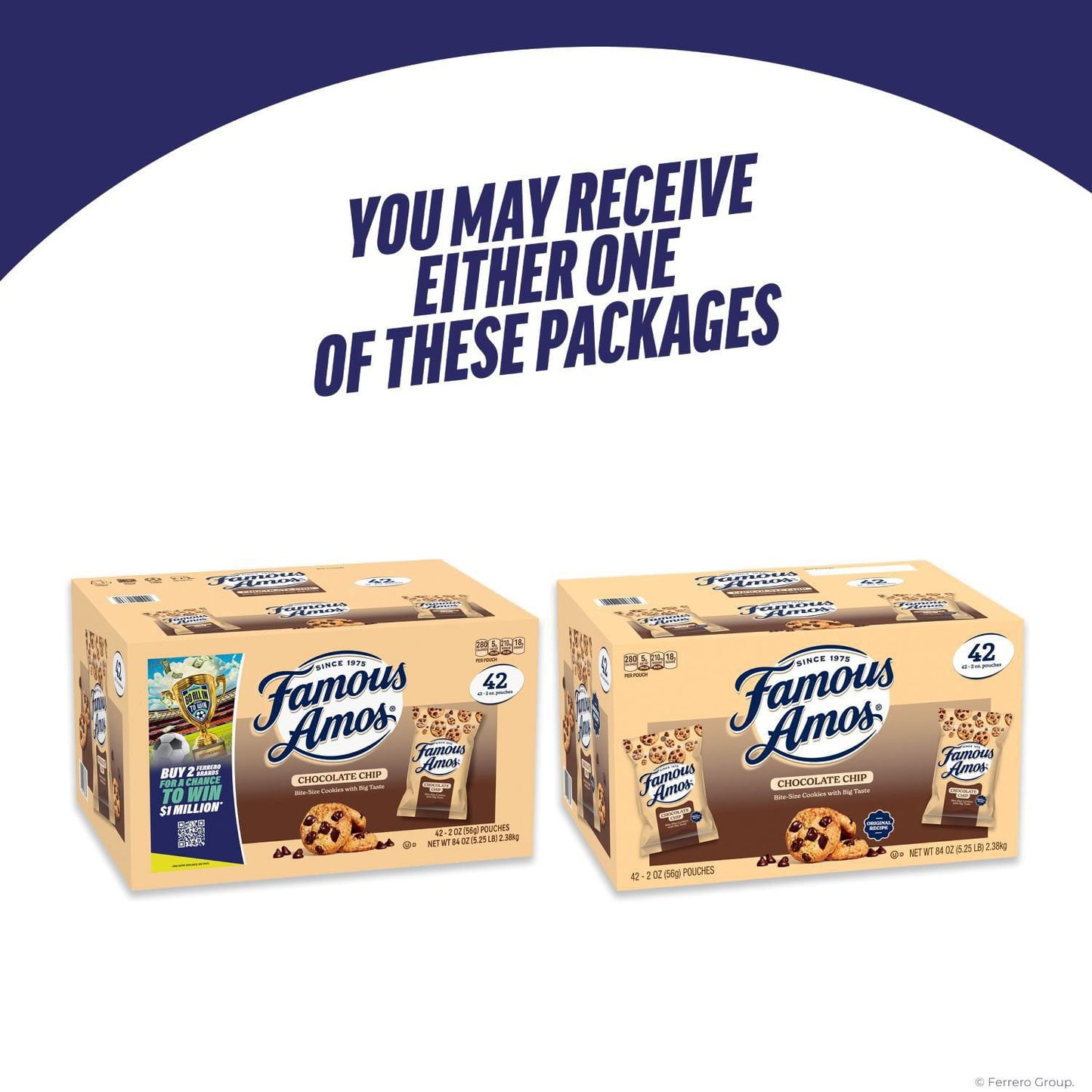 Famous Amos Chocolate Chip Cookies, 2 oz., 42 pk.