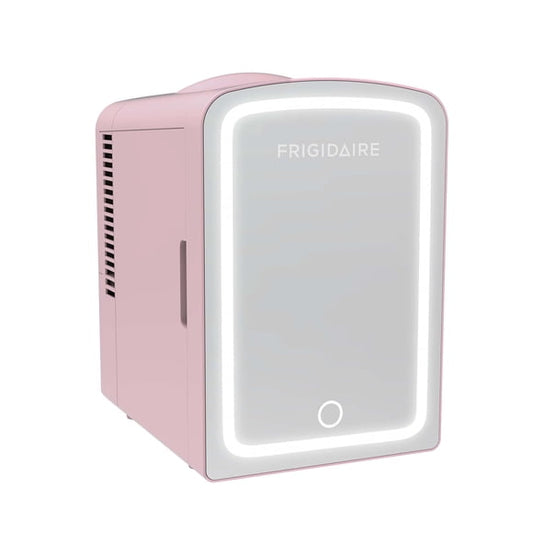Frigidaire Skincare Cooler with Lighted Mirror Make-Up Door, Pink