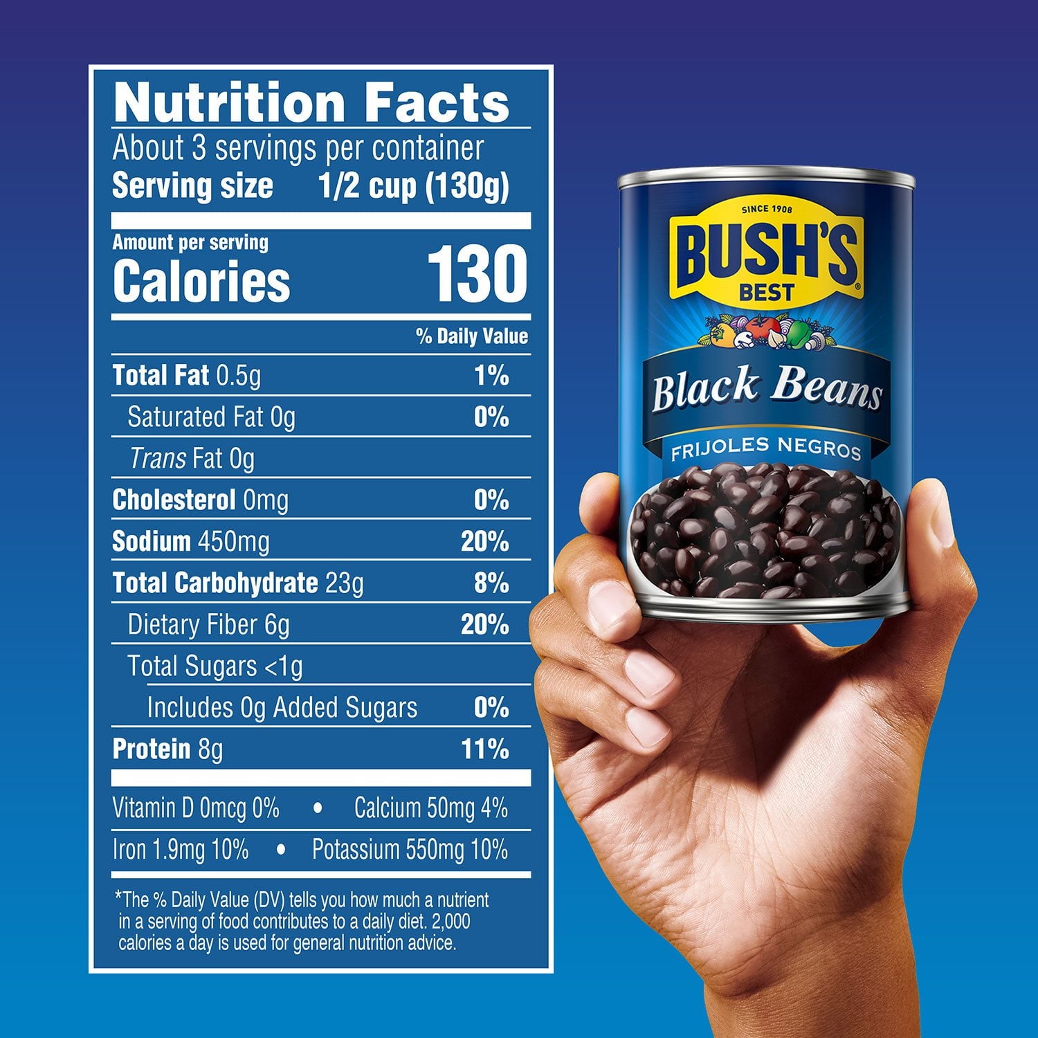 Bush's Black Beans 15 oz., 6 pk.