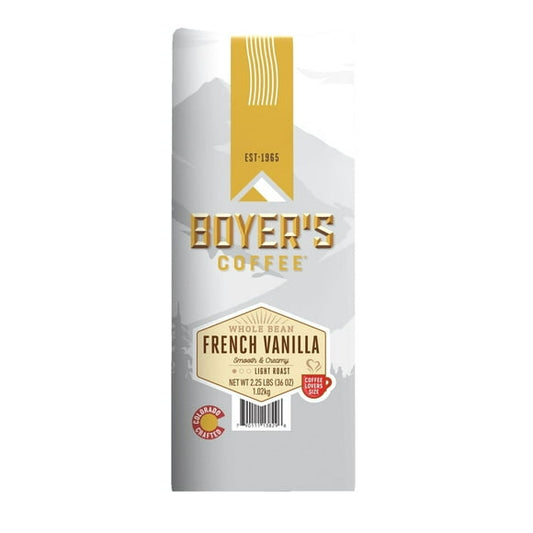 Boyer's Coffee Whole Bean French Vanilla, 36 oz.