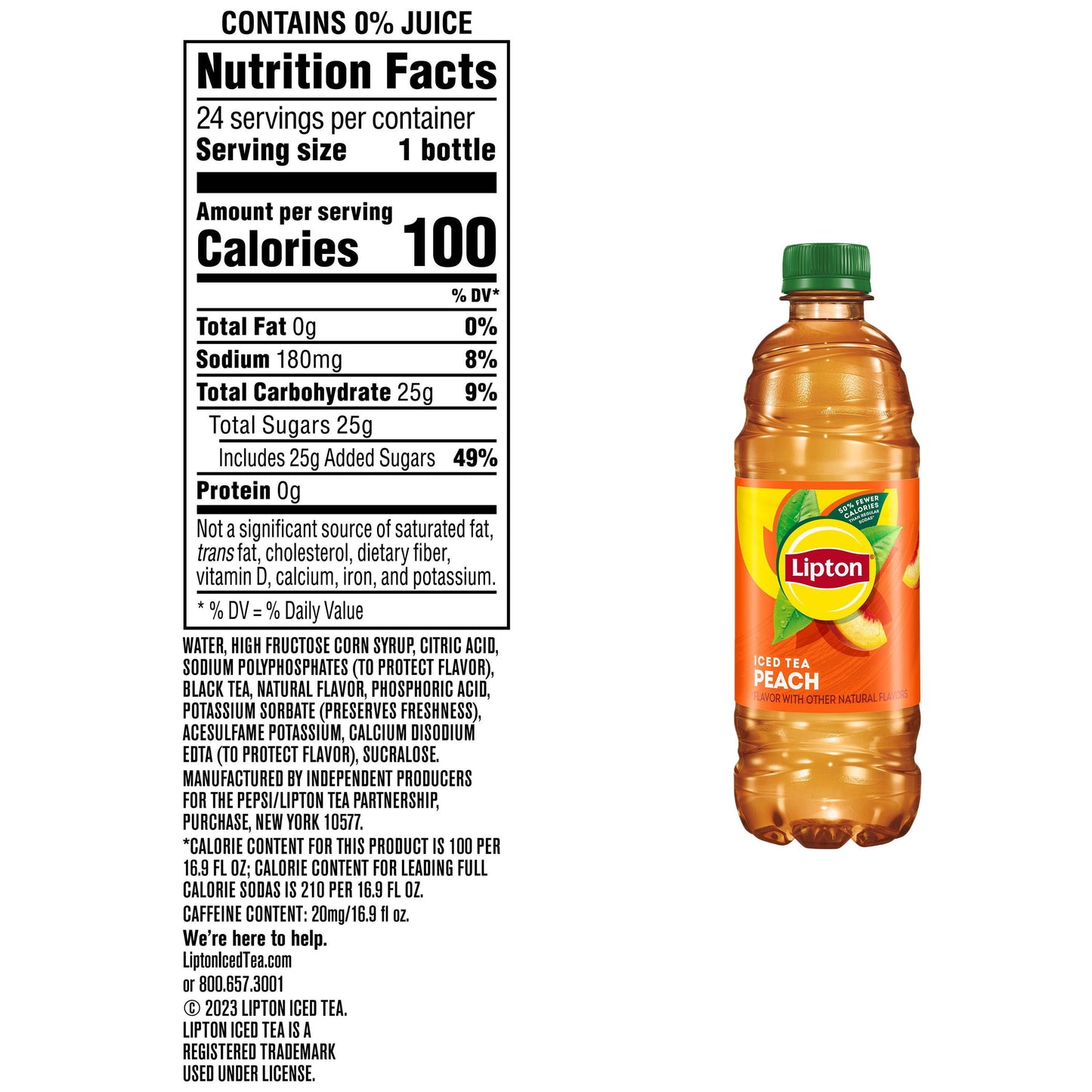 Lipton Peach Iced Tea 16.9 fl. oz., 24 pk.