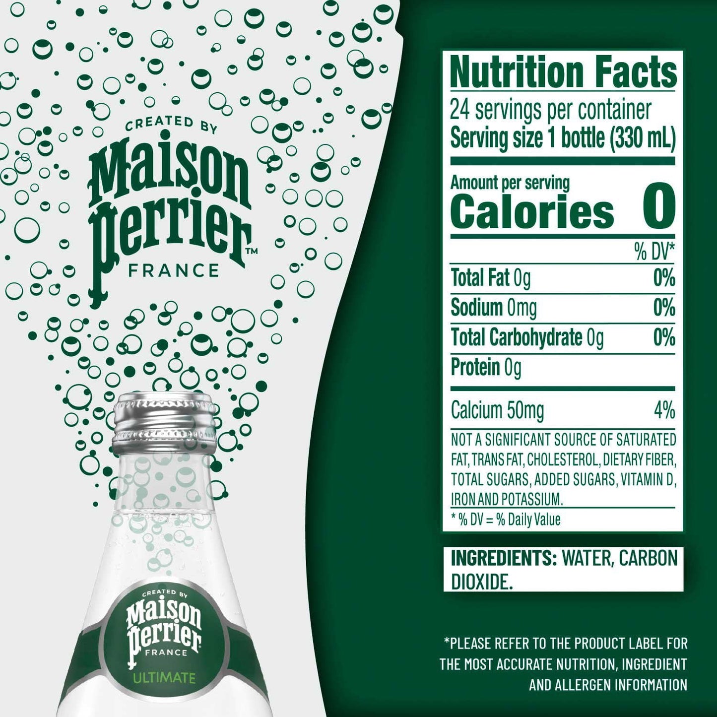 Maison Perrier Unflavored Sparkling Water, 11.15 fl. oz., 24 pk.
