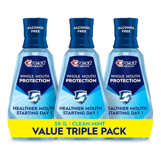 Crest Pro-Health Advantage Multi-Protection Mouthwash, Smooth Mint, 33.8 fl. oz., 3 pk.