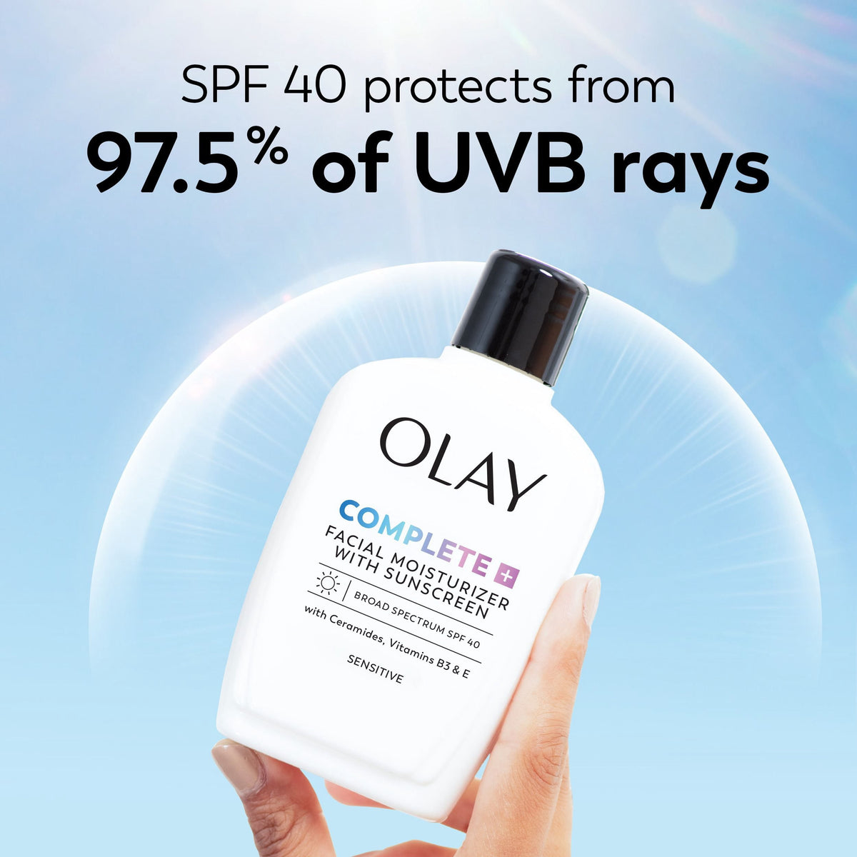 Olay Complete + Sensitive Moisturizer, SPF 40, 6 fl. Oz., 2 pk.